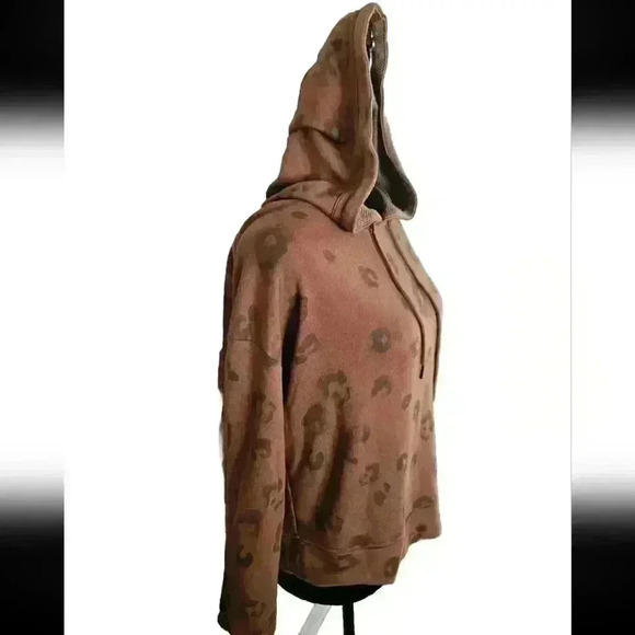 Splendid Womend Brown Leopard Print Corinna Hoodie XS - Picture 4 of 15